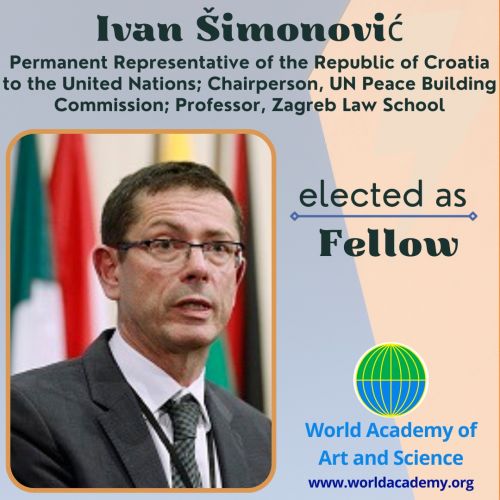 Prof. dr. sc. Ivan Šimonović – izabran za redovitog punopravnog člana Svjetske akademije znanosti i umjetnosti