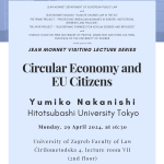 Jean Monnet Visiting Lecture Series “Circular Economy and EU Citizens”