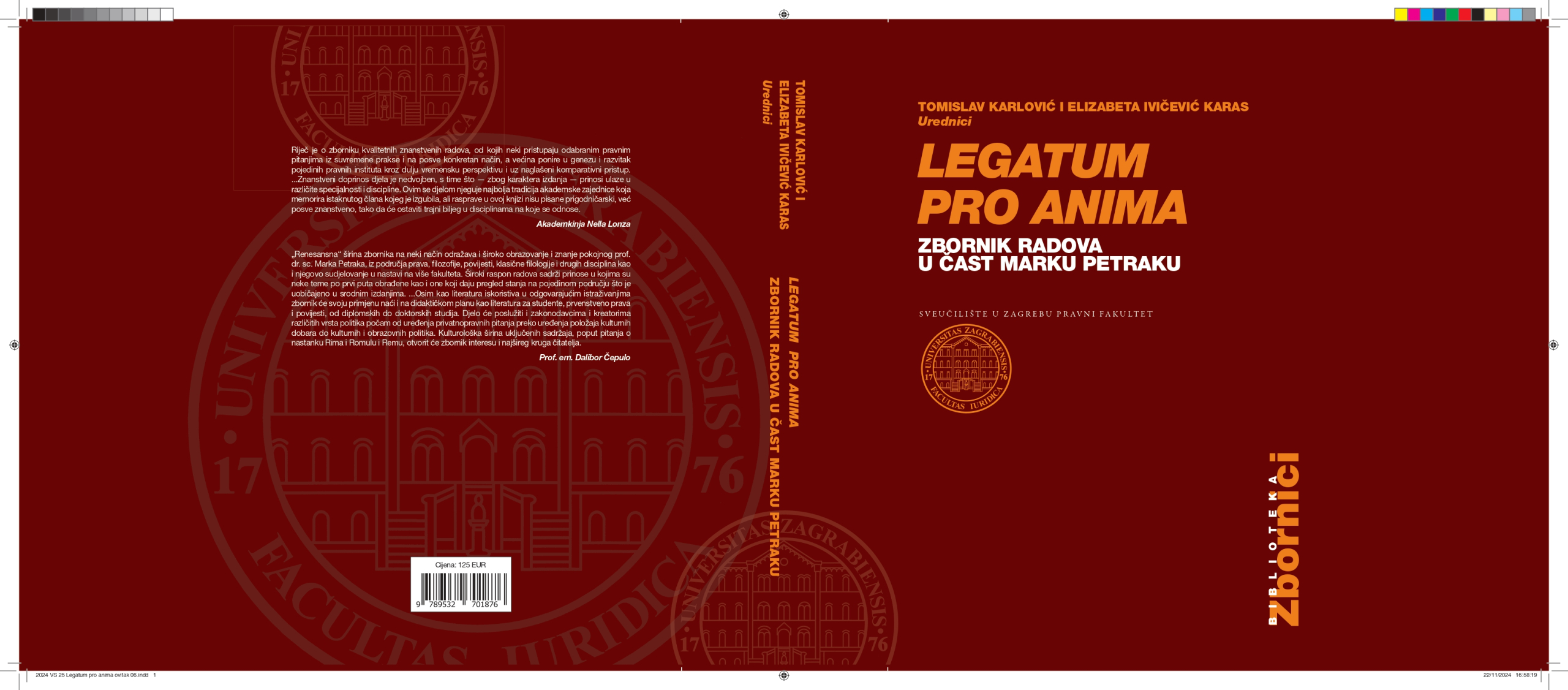 Legatum pro anima. Zbornik radova u čast Marku Petraku