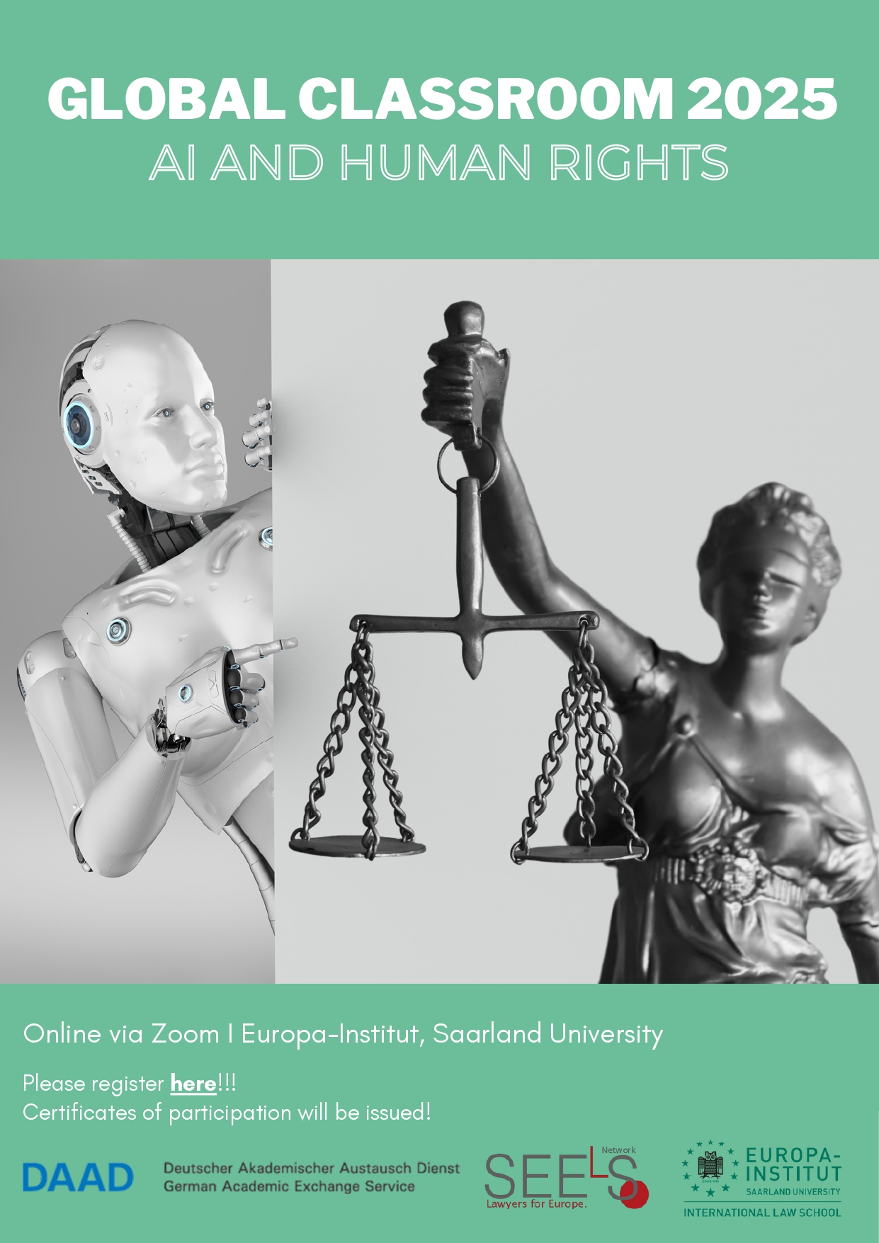 Invitation Global Classroom 2025 “AI and Human Rights” – Registration Now Open!