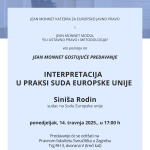 Predavanje “Interpretacija u praksi Suda Europske unije”