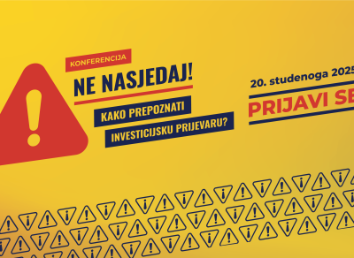 Poziv studentima na Hanfinu konferenciju „Ne nasjedaj! Kako prepoznati investicijsku prijevaru?“, 20.11.2025. od 10:00 do 12:00, Hotel Hilton Garden Inn