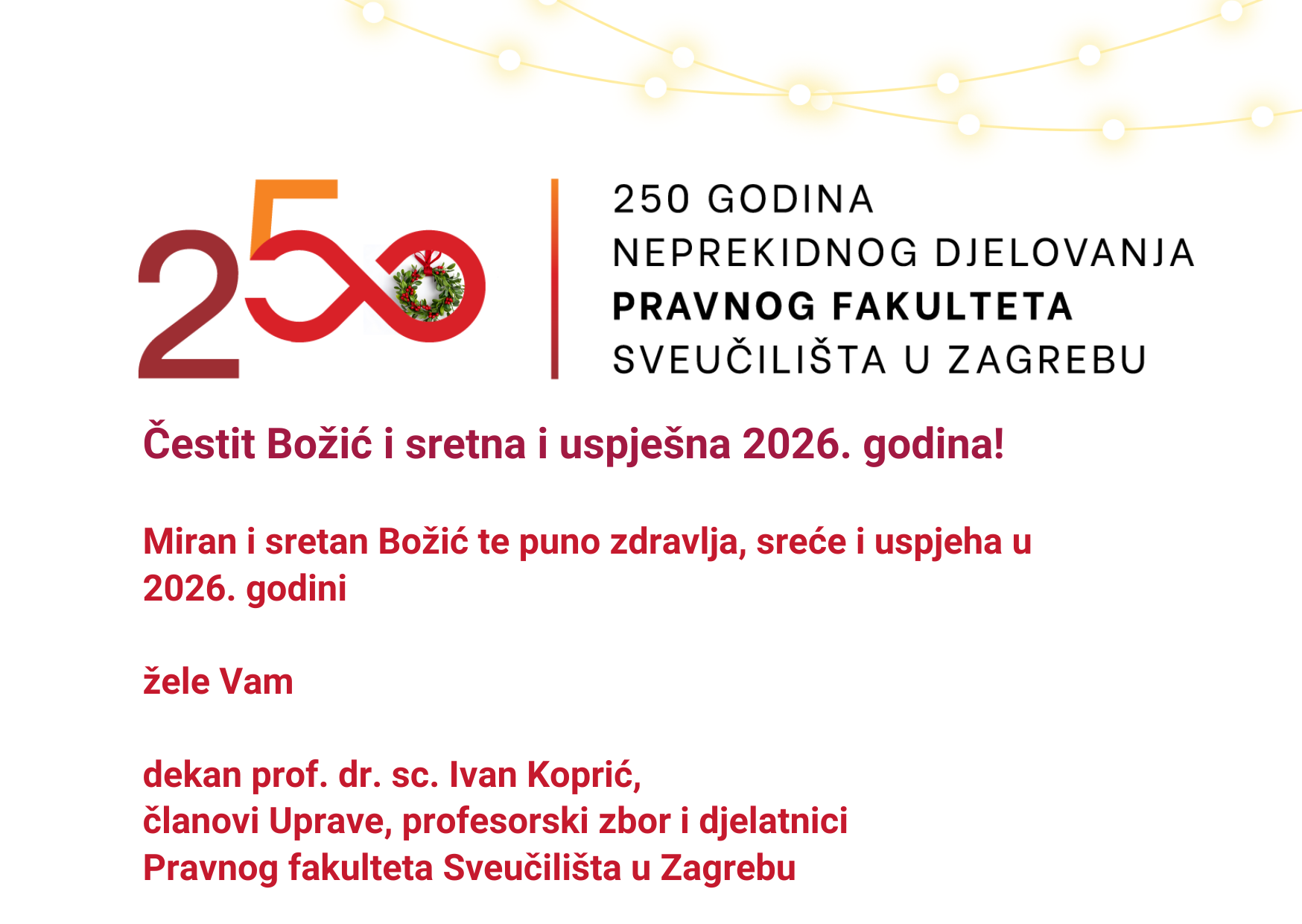 Čestit Božić i sretna i uspješna 2026. godina!
