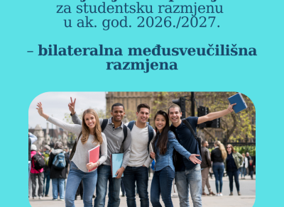 Natječaji za stipendije za studentsku razmjenu u ak. god. 2026./2027. – bilateralna međusveučilišna razmjena