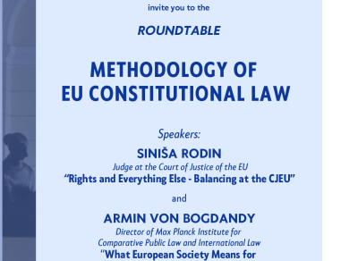 Okrugli stol: Metodologija ustavnog prava Europske unije – EUkrit & Jean Monnet Centre