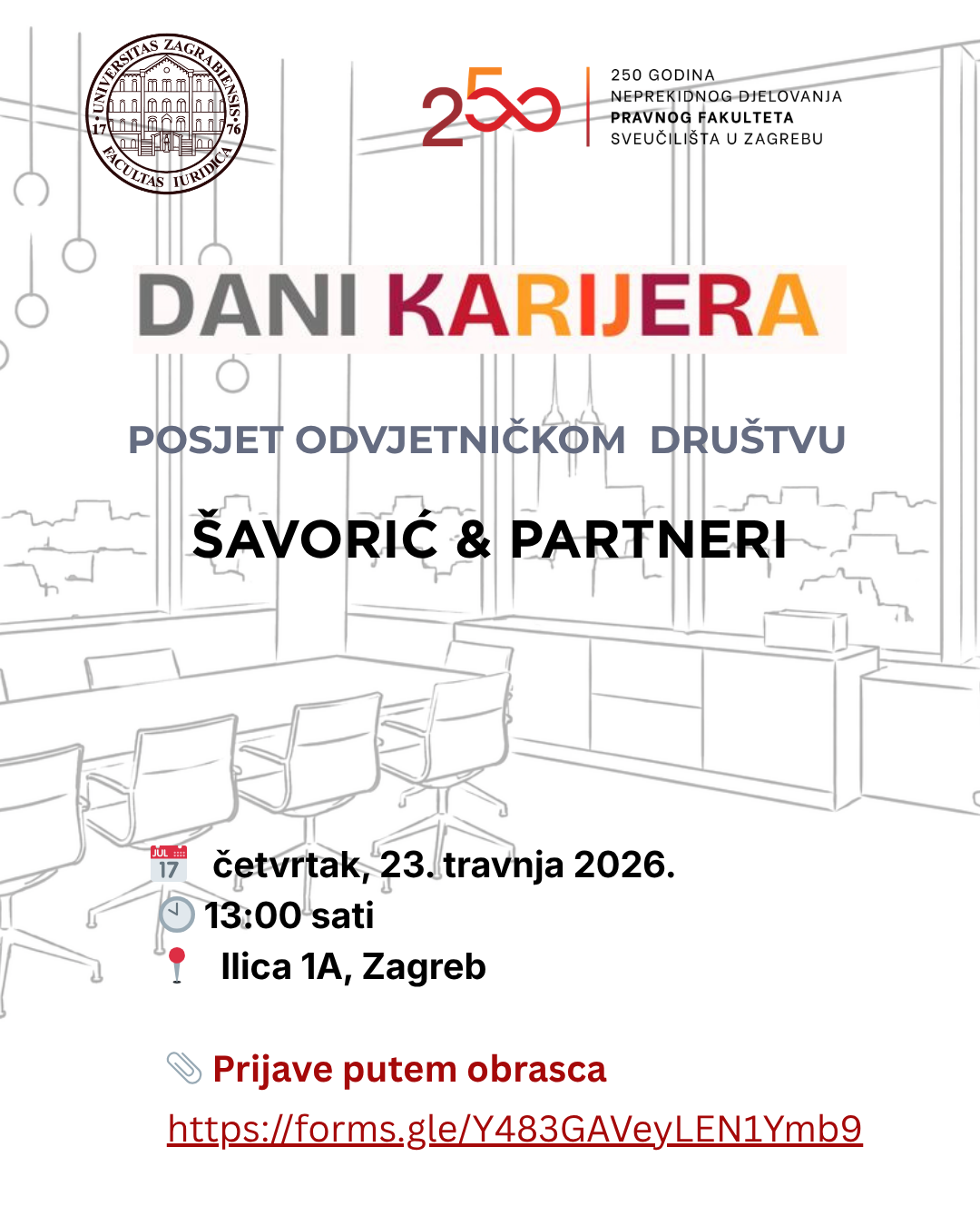 DANI KARIJERA – POSJET ODVJETNIČKOM DRUŠTVU ŠAVORIĆ & PARTNERI
