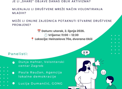 HOME – Centar za socijalnu podršku i inovacije Tribina: „Civilni angažman i aktivizam mladih u digitalno doba“