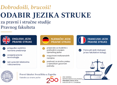 Odabir jezika struke za pravni i stručne studije Pravnog fakulteta: Evo što možete izabrati i što vam profesori preporučuju