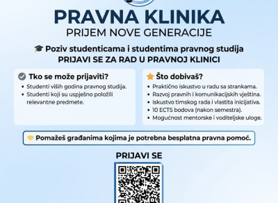 PRAVNA KLINIKA: PRIJEM NOVE GENERACIJE